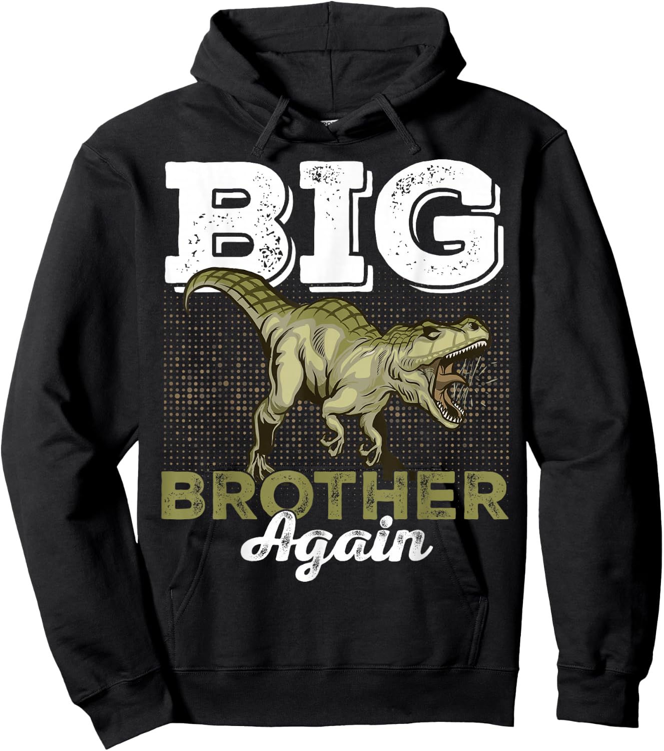 Bigs Brothers Again Dinosaurs for Boy Hoodie - Hoodie | Black
