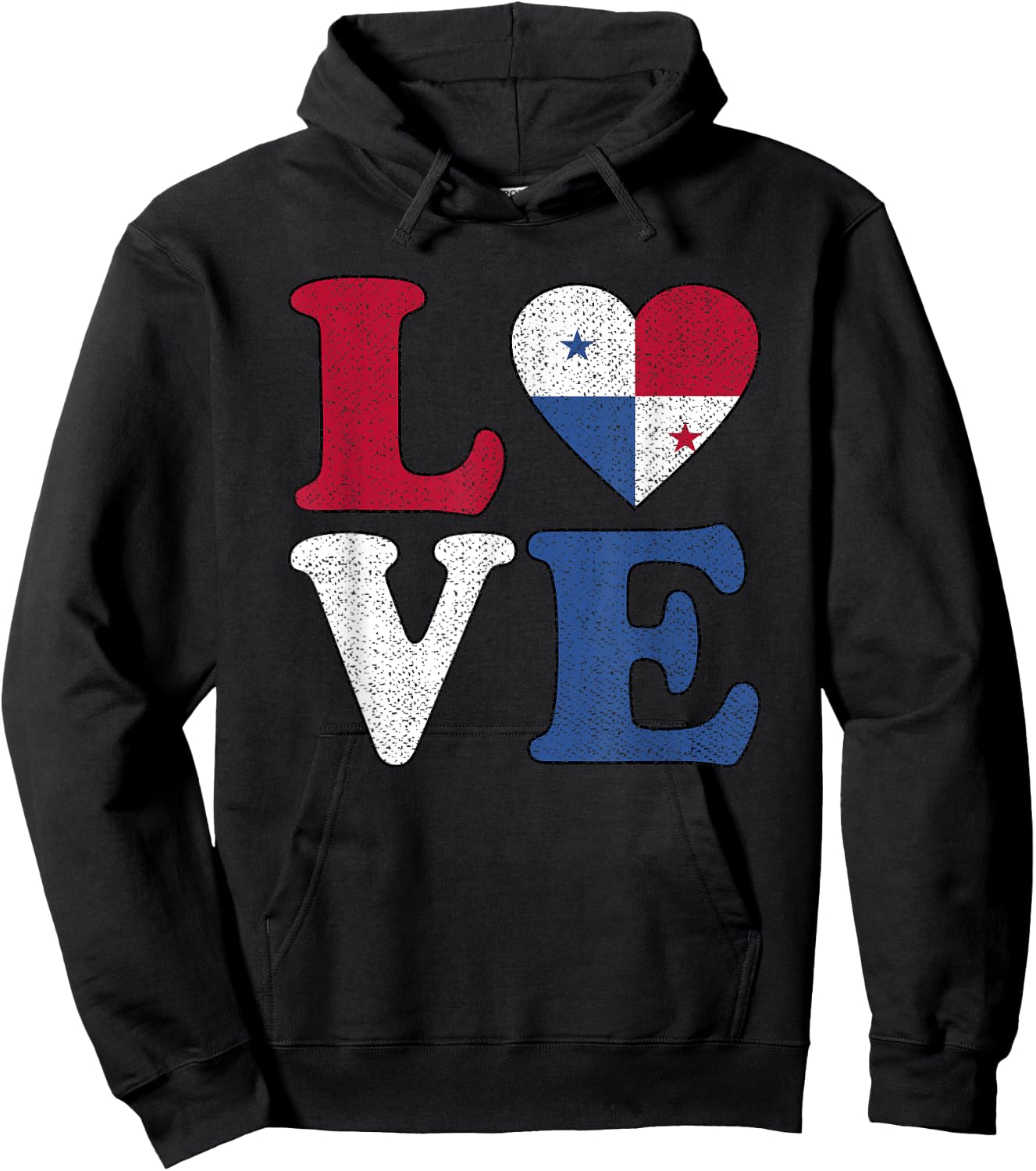 I love Panama Panamanian Pride Flag Vintage Hoodie - Hoodie | Black
