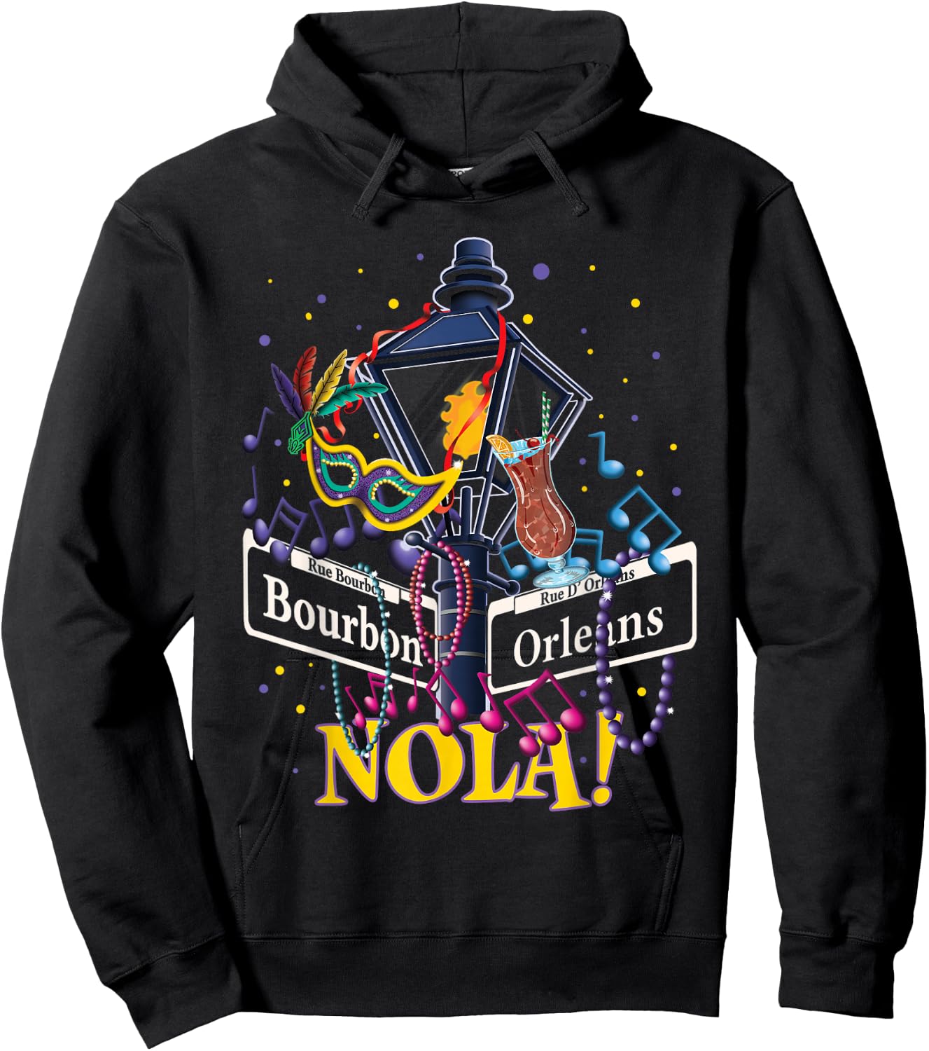 NOLA New Orleans Girls Trip 2026 Weekend Getaway Mardi Gras Hoodie - Hoodie | Black