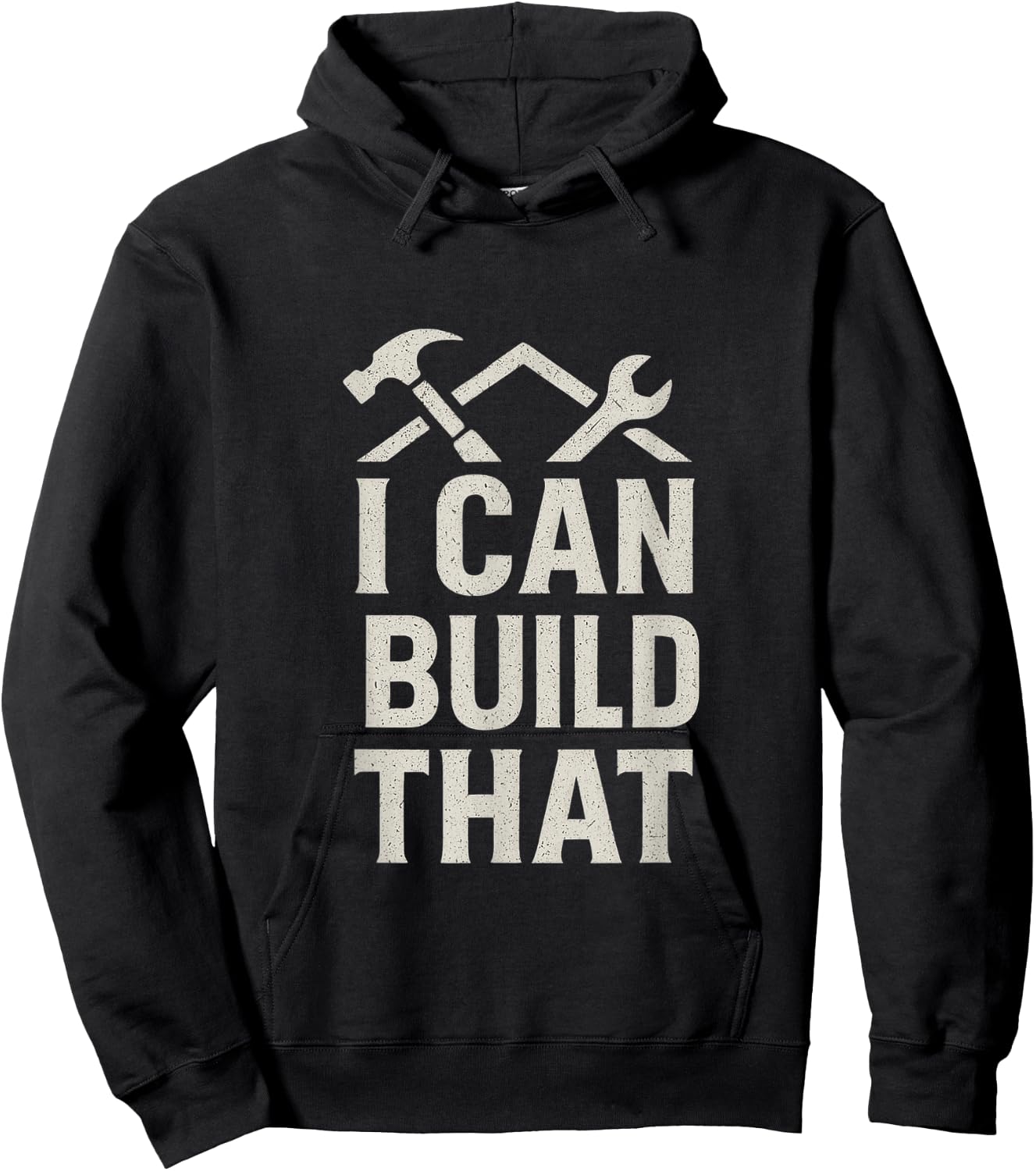 I Can Build that DIY Construction Hammer Wrench Hoodie - Hoodie | Black