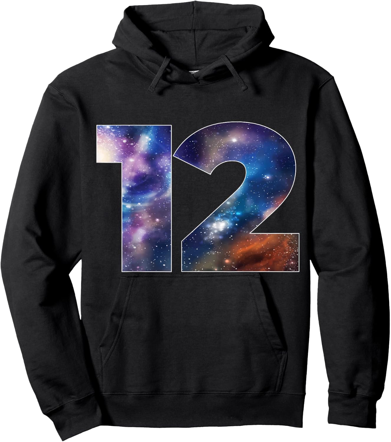 Galaxy 12 Year Old 12th Birthday Space Themed Astronaut Boy Hoodie - Hoodie | Black