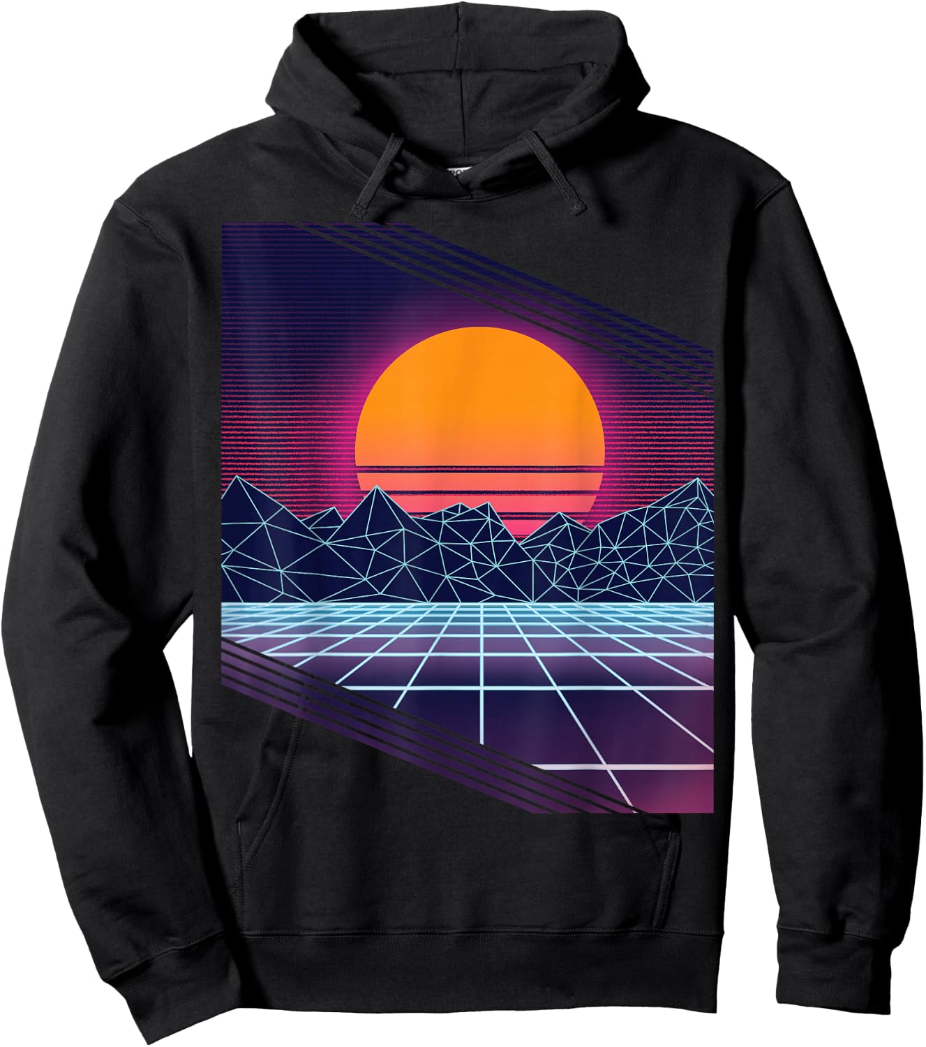 Retro 80s Vaporwave Outrun style Hoodie - Hoodie | Black