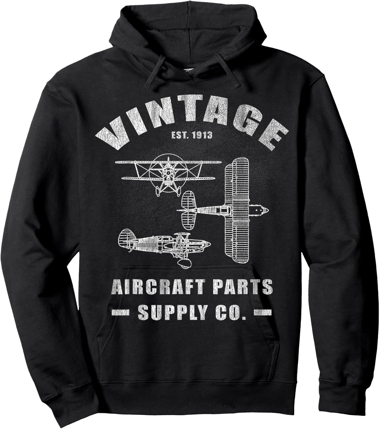 Airplane Aircraft Mechanic Biplane Bush Plane Hoodie - Hoodie | Black