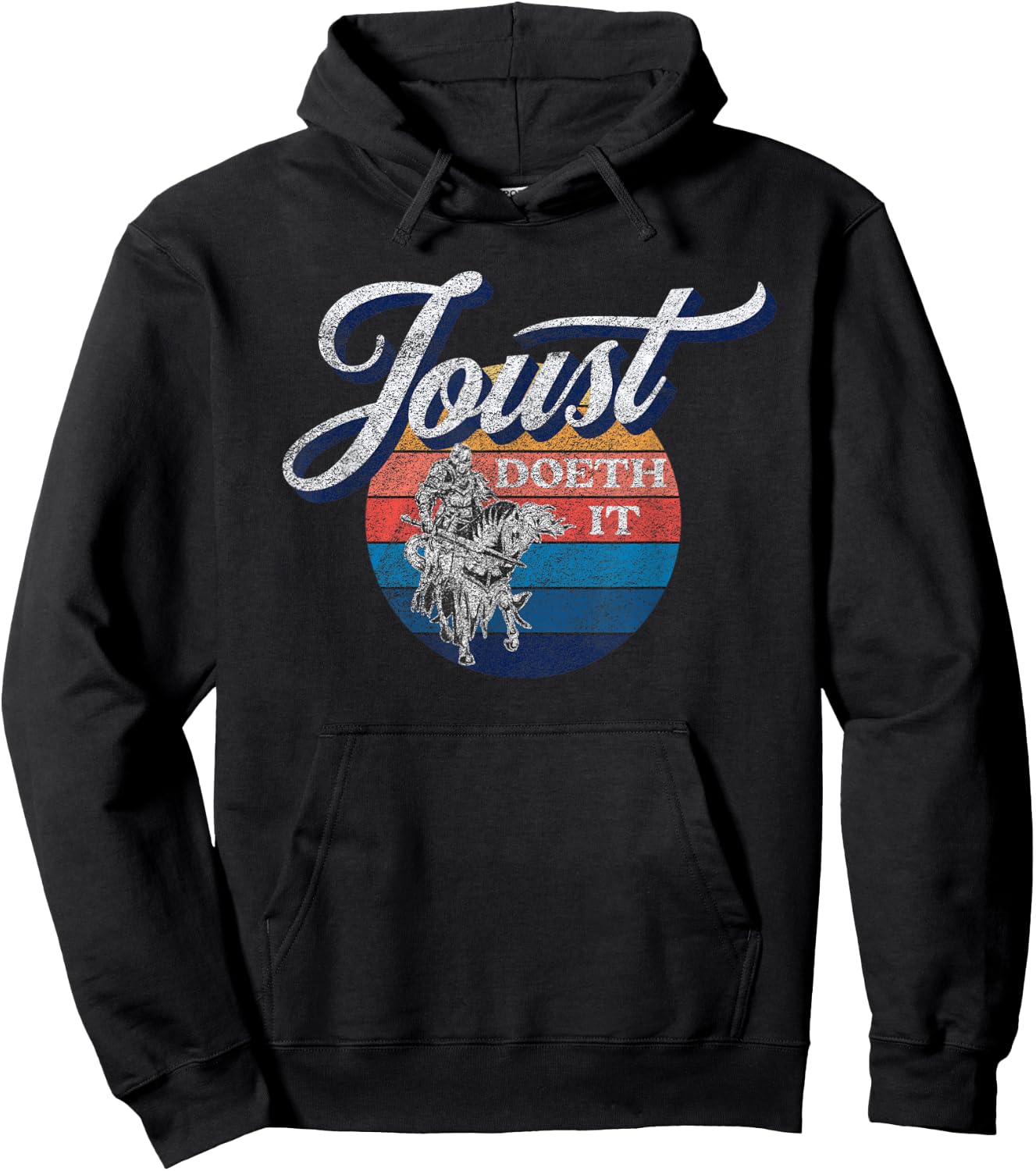 Funny Medieval Knight Jousting JOUST DOETH IT Hoodie - Hoodie | Black