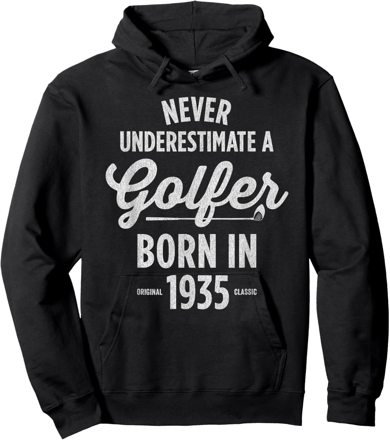 91 Year Old Golfer: Golfing Golf 1935 91st Birthday Hoodie - Hoodie | Black