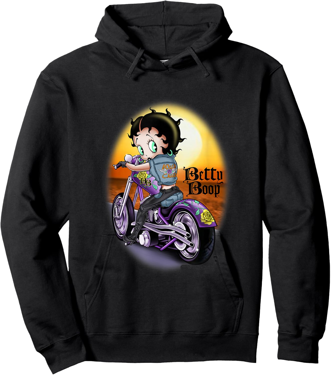 Betty Boop Wild Biker Hoodie - Hoodie | Black
