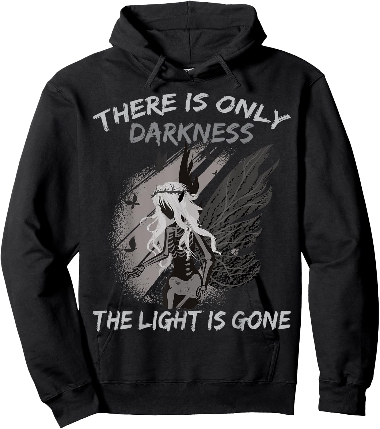 There Is Only Darkness, The Light Is Gone - Otaku Anime Hoodie - Hoodie | Black