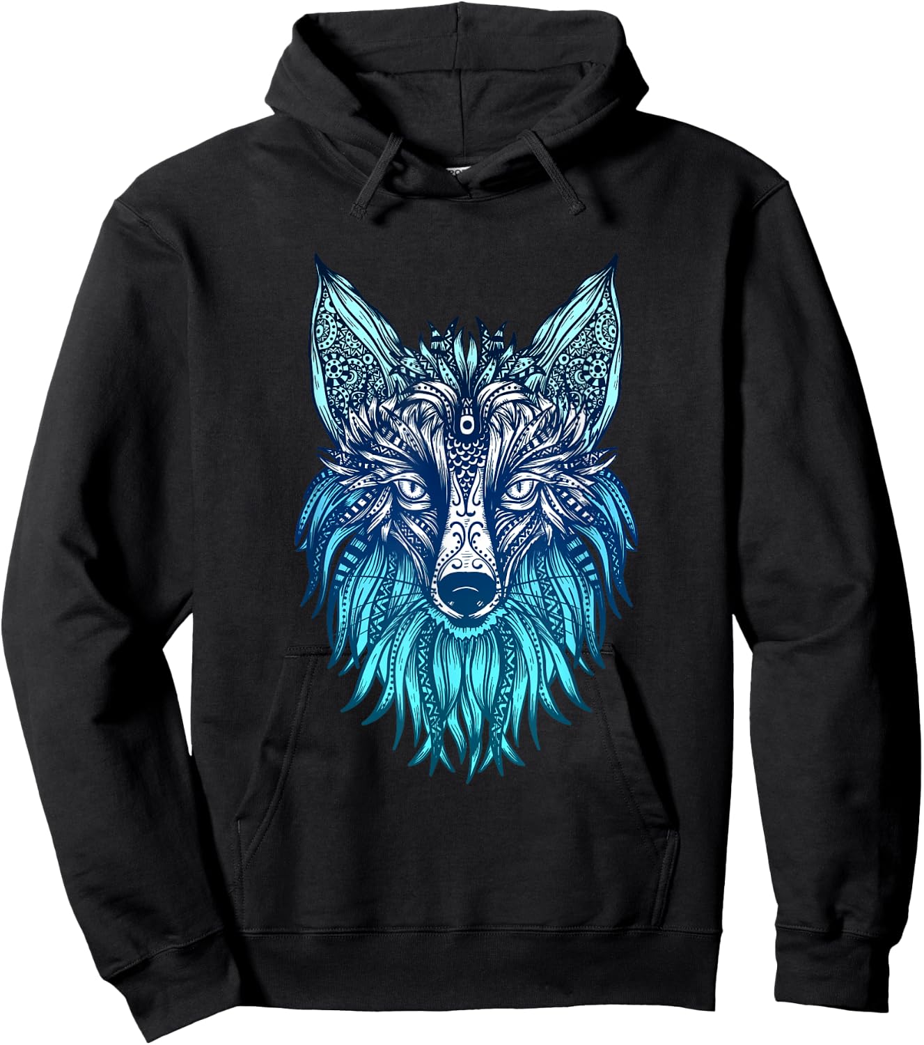 Arctic Fox Tribal Face Ornaments Antarctica Animal Fox Hoodie - Hoodie | Black