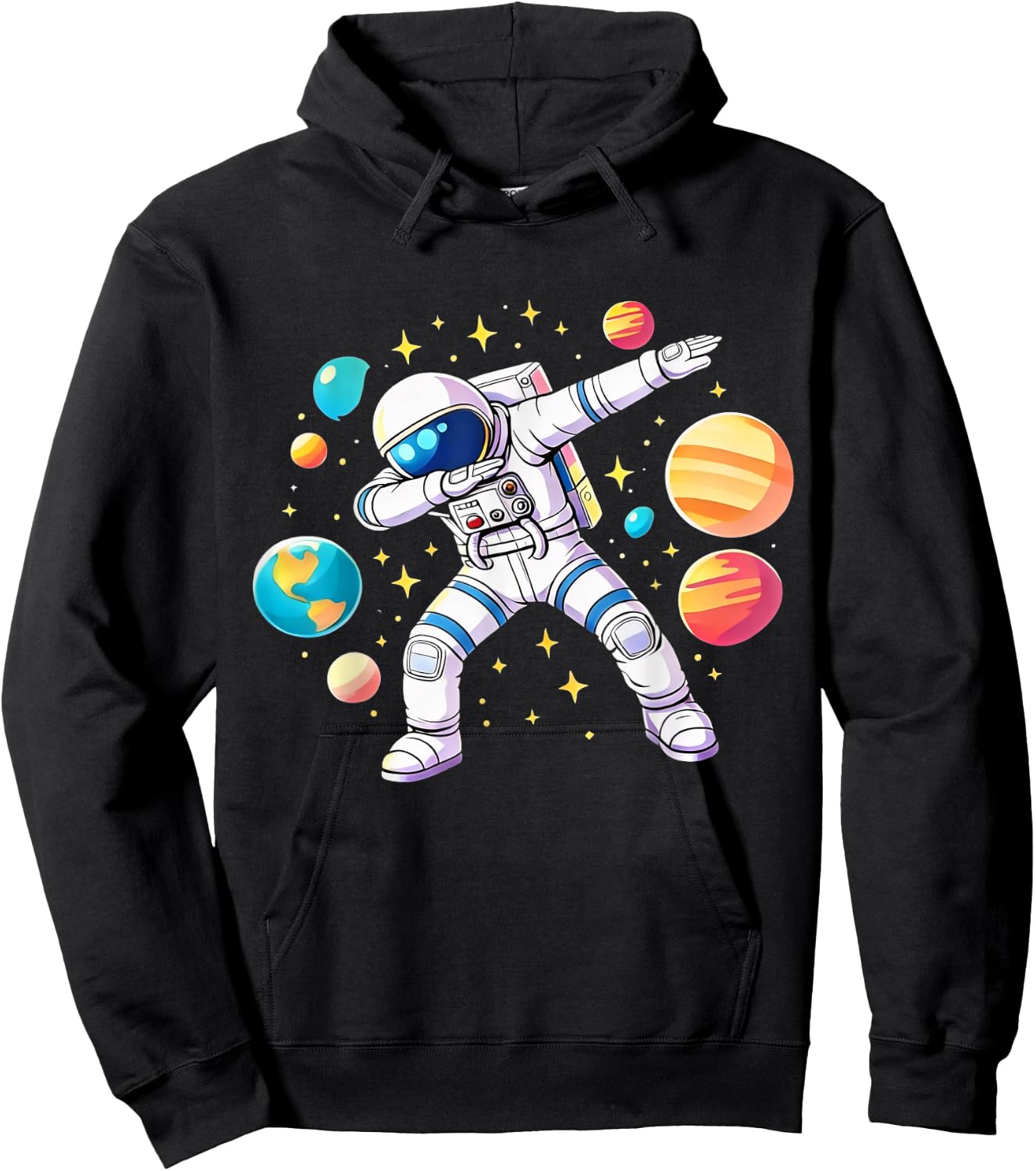 Astronaut Dabbing Funny Space Lover Cool Planets Boys Kids Hoodie - Hoodie | Black