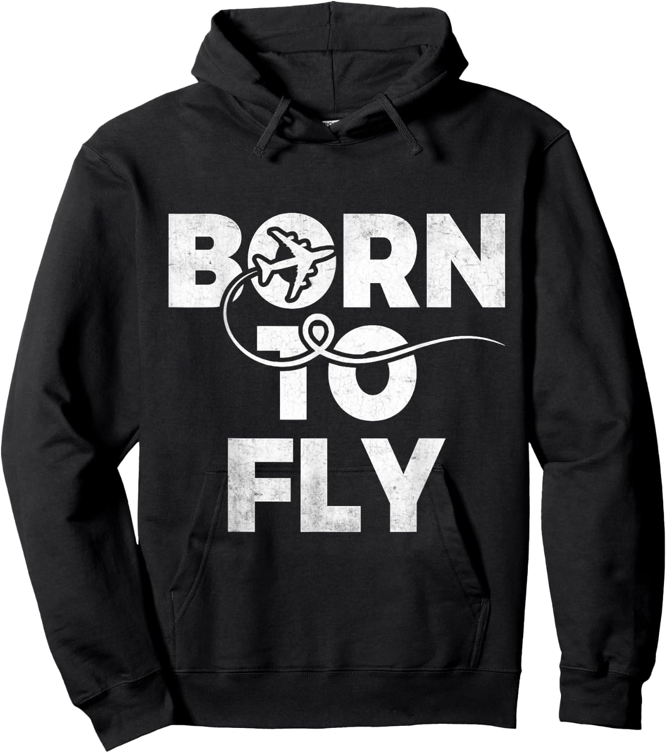 Born To Fly Forced To Work Aircraft Flying Airplane Pilot Hoodie - Hoodie | Black