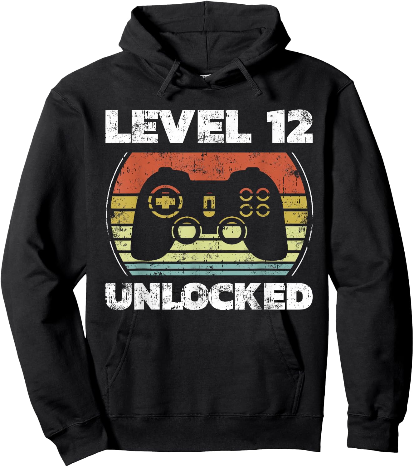 Level 12 Unlocked Funny Video Gamer 12th Birthday Hoodie - Hoodie | Black