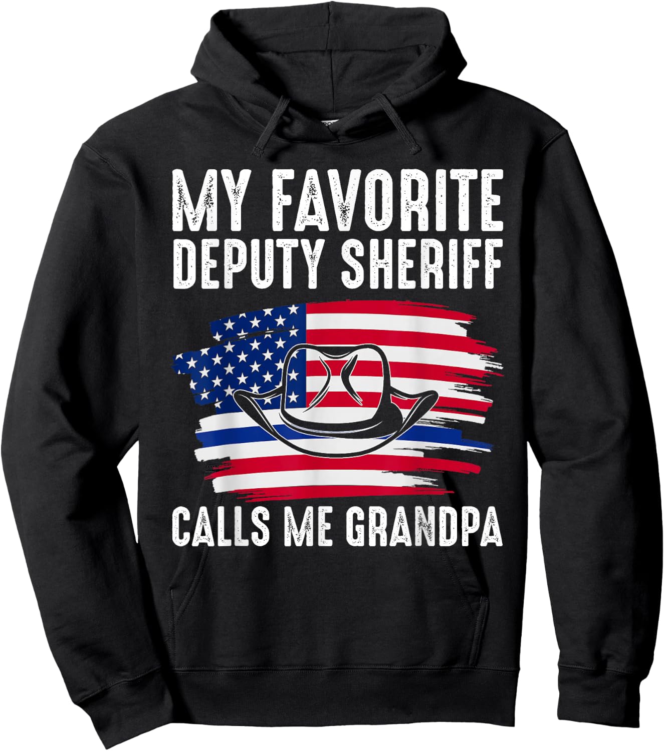 My Deputy Sheriff calls me Grandpa Deputy Sheriff Hoodie - Hoodie | Black