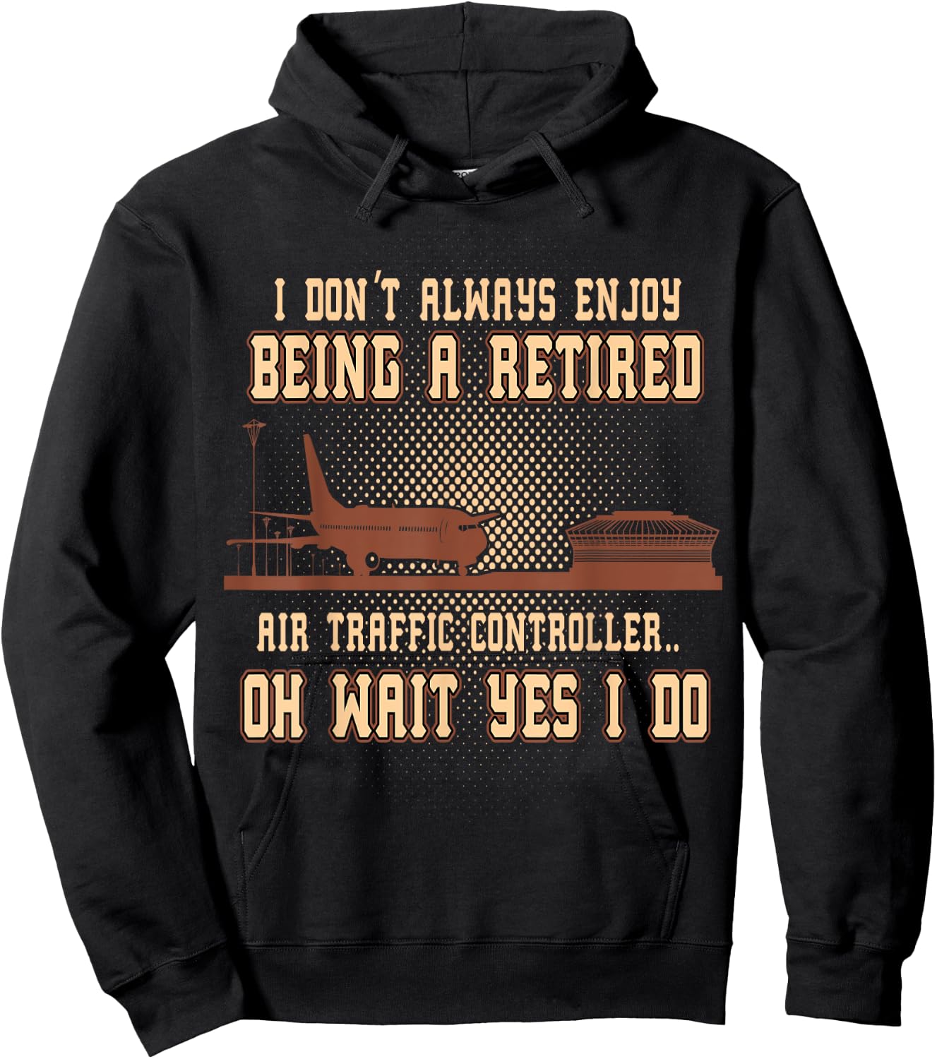 Funny Retired Air Traffic Controller Hoodie - Hoodie | Black