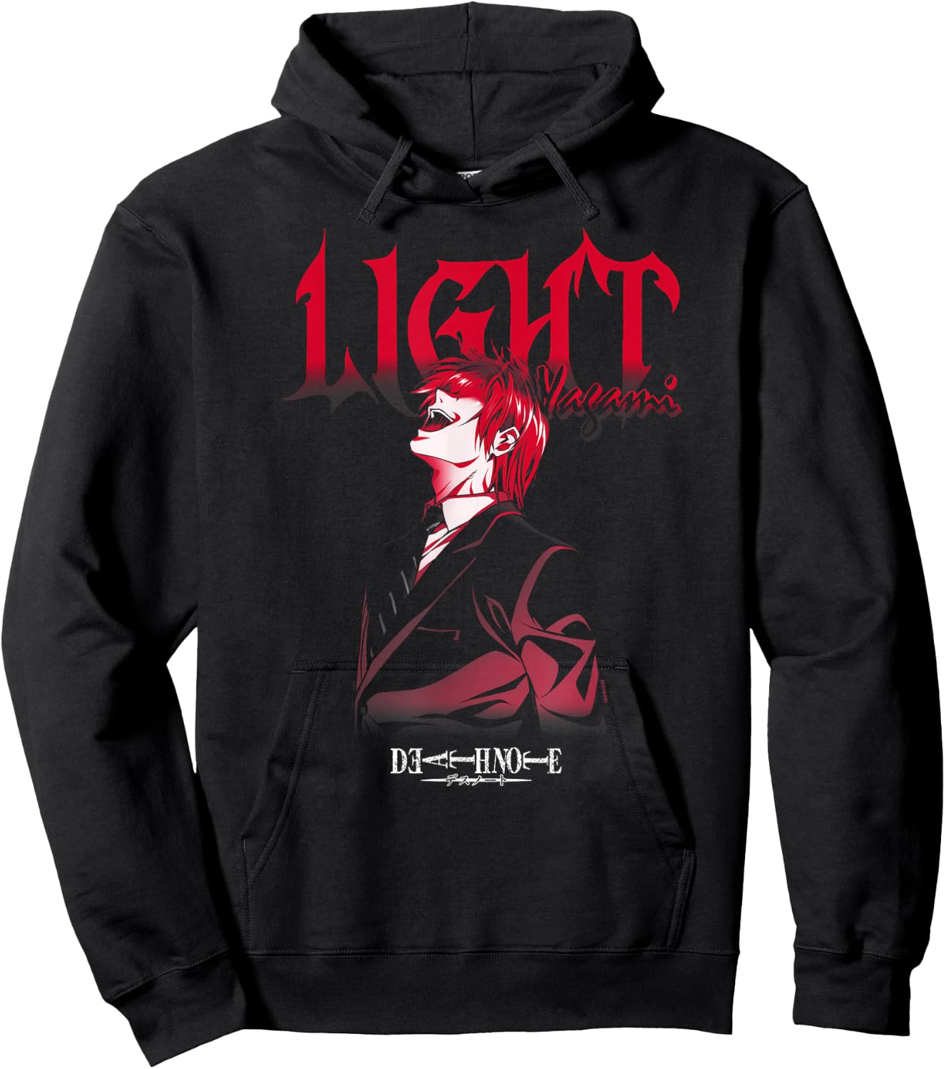 Death Note Light Yagami Laughing Anime Hoodie - Hoodie | Black