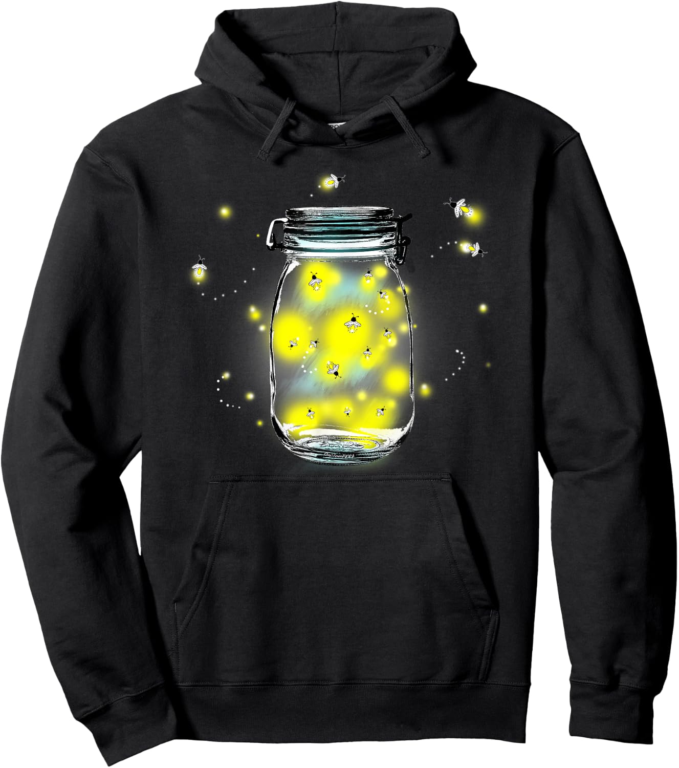 Mason Jar Fireflies Hoodie - Hoodie | Black