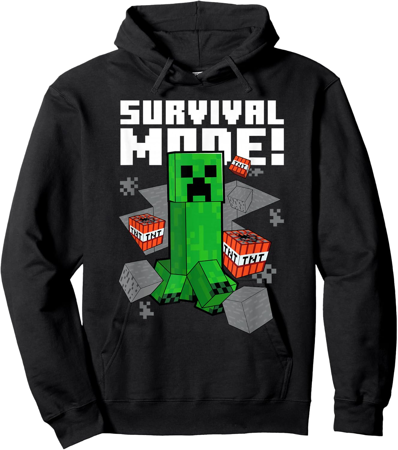 Minecraft Survival Mode Creeper Explosion Hoodie - Hoodie | Black
