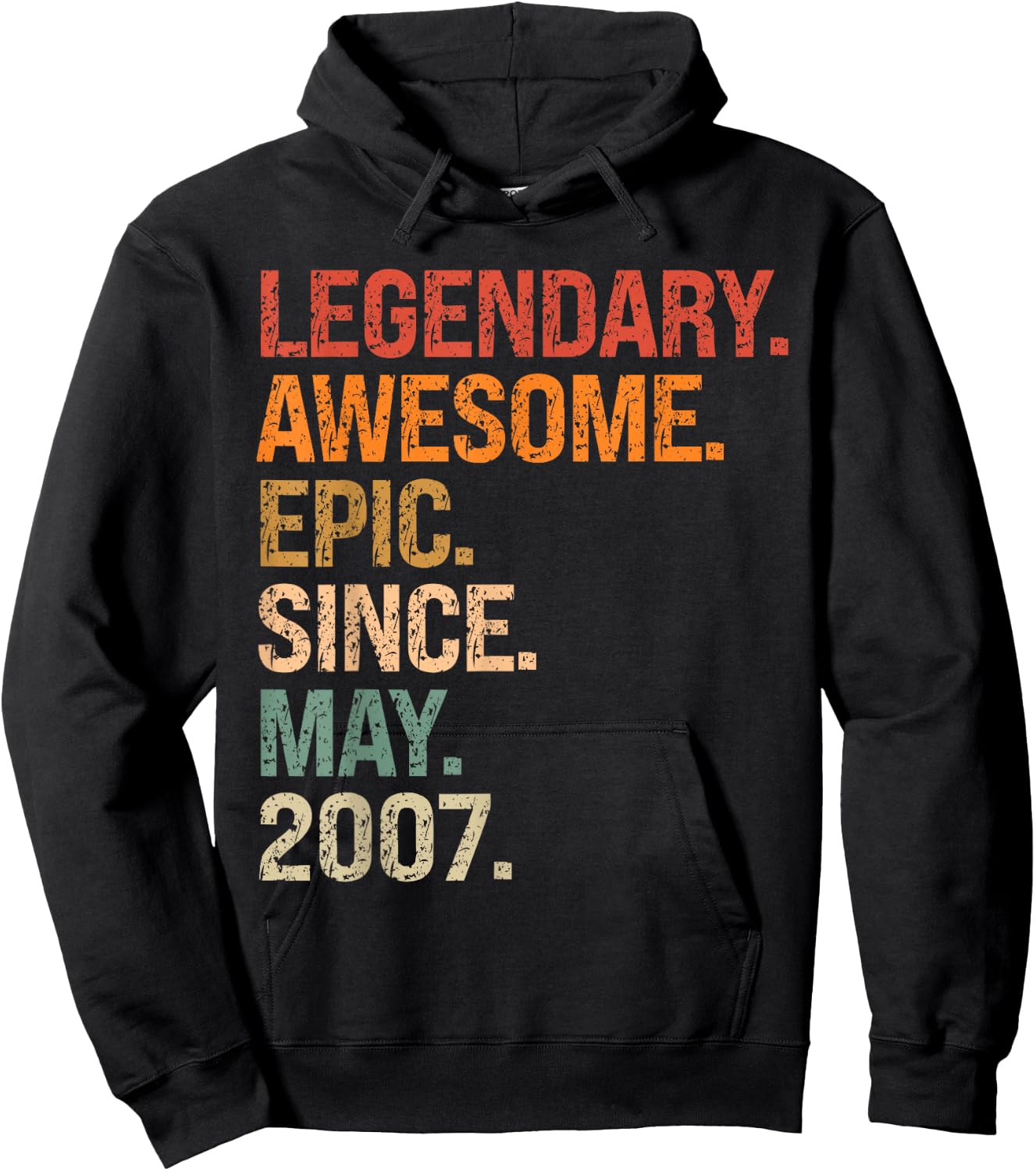 Legendary Awesome Epic Since May 2007 16th Birthday Gifts Hoodie - Hoodie | Black