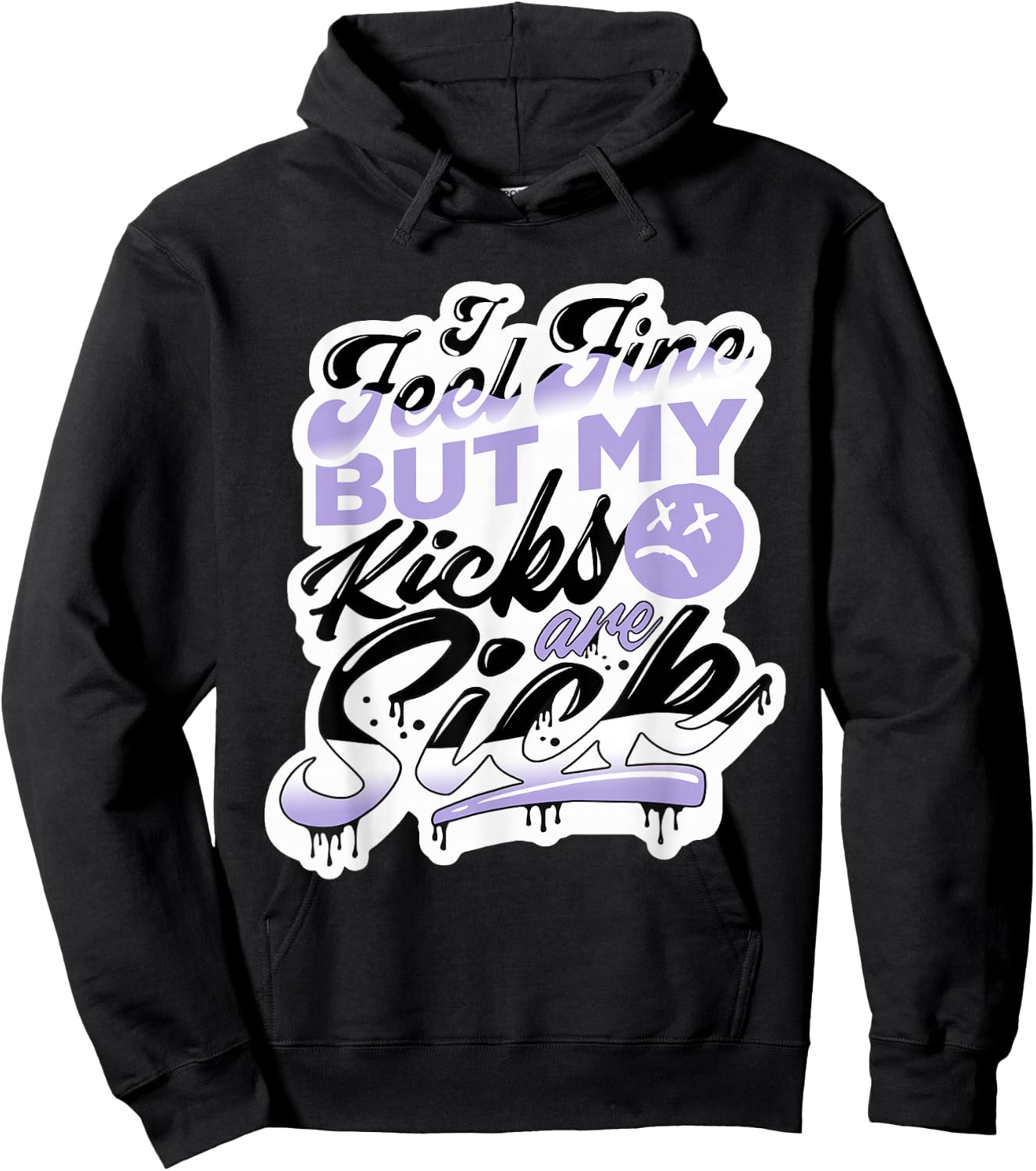 11 Low Pure Violet Feel Fine Shoes Drip Pure Violet 11s Hoodie - Hoodie | Black