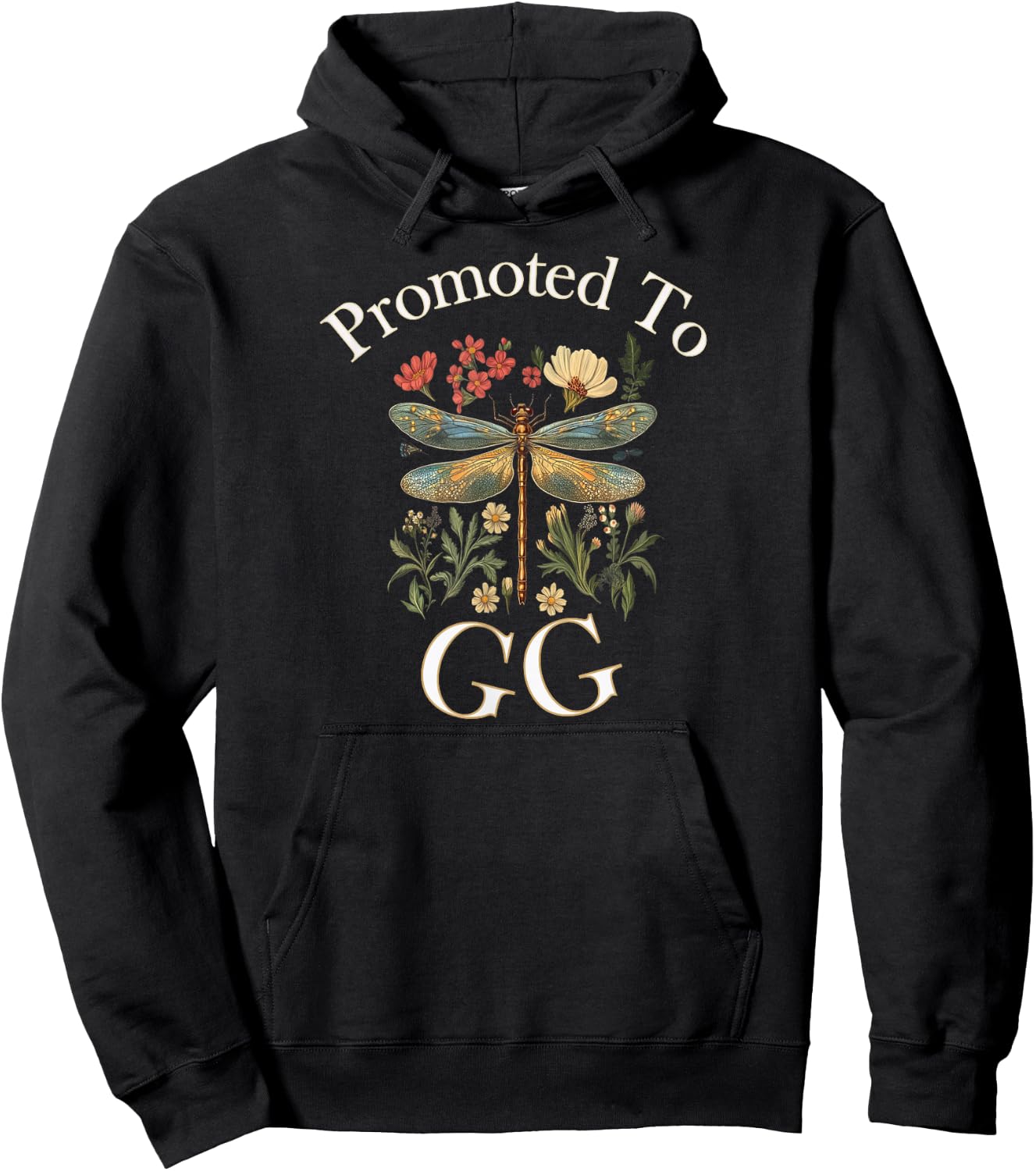 GG Shirt Promoted To GiGi GG Great Grandmother Gift Hoodie - Hoodie | Black
