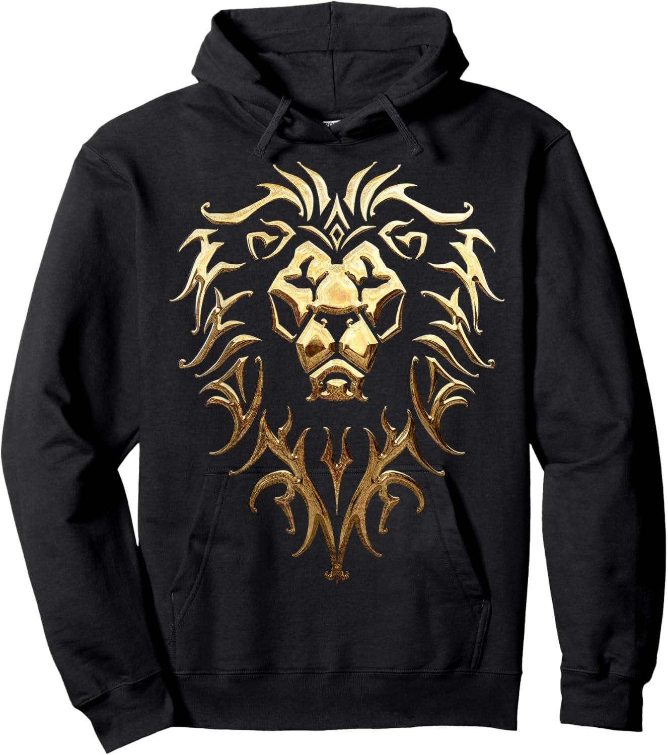 Warcraft Gaming Logo Alliance Metallic-Crest Epic Gamer Hoodie - Hoodie | Black