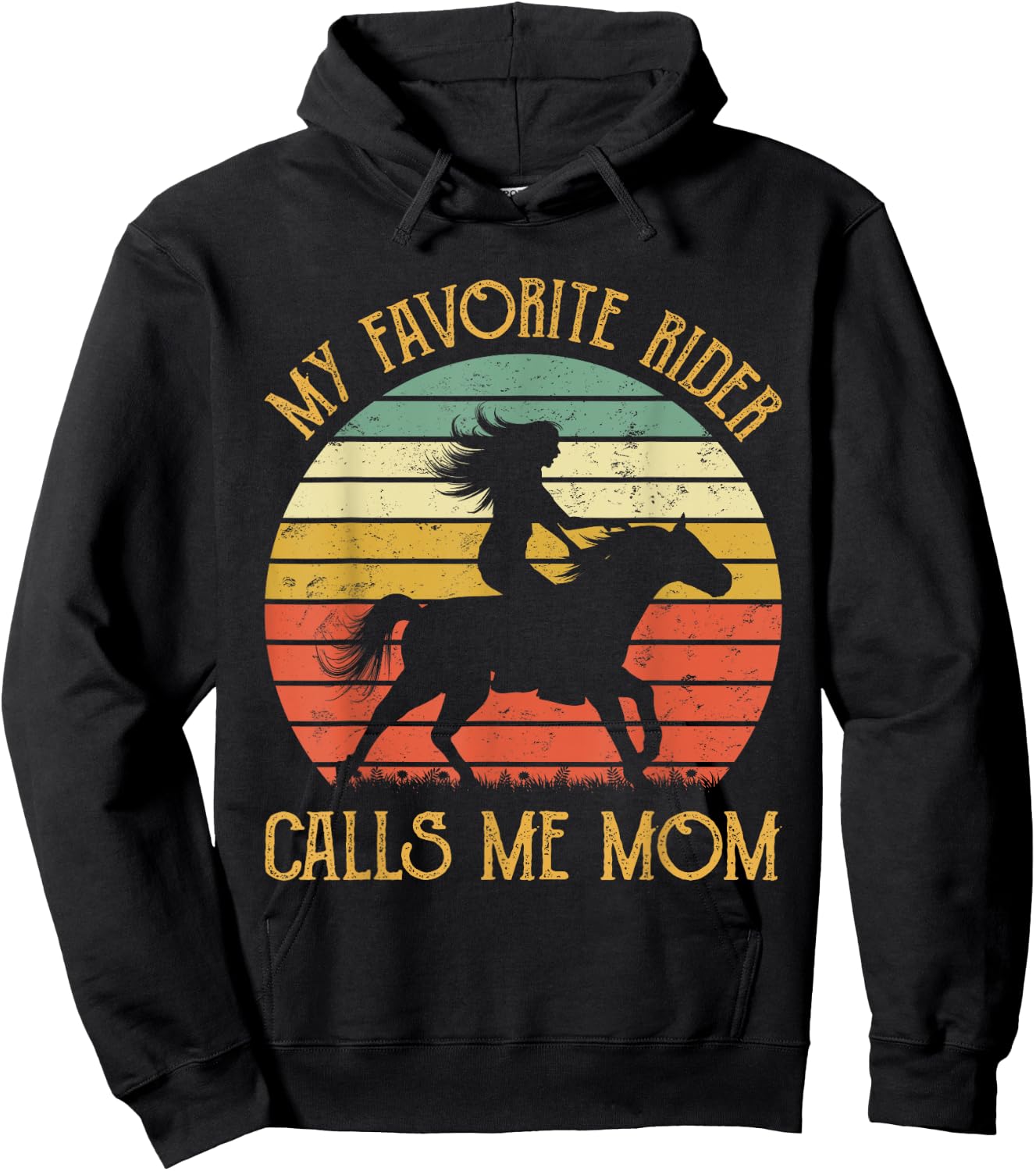 Horse Gifts From Son Daughter My Favorite Rider Calls Me Mom Hoodie - Hoodie | Black