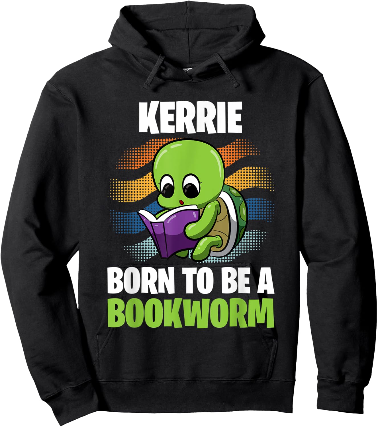 Kerrie - Born To Be A Bookworm - Personalized Hoodie - Hoodie | Black