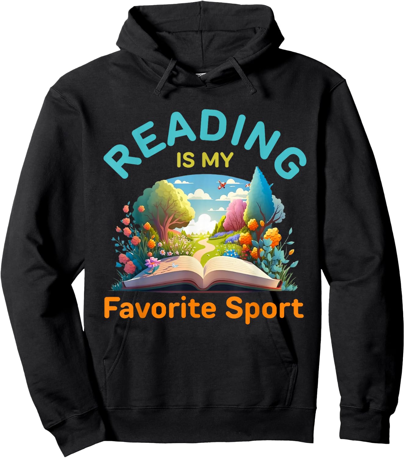 Reading Is My Favorite Sport, Funny Books Reading Hoodie - Hoodie | Black
