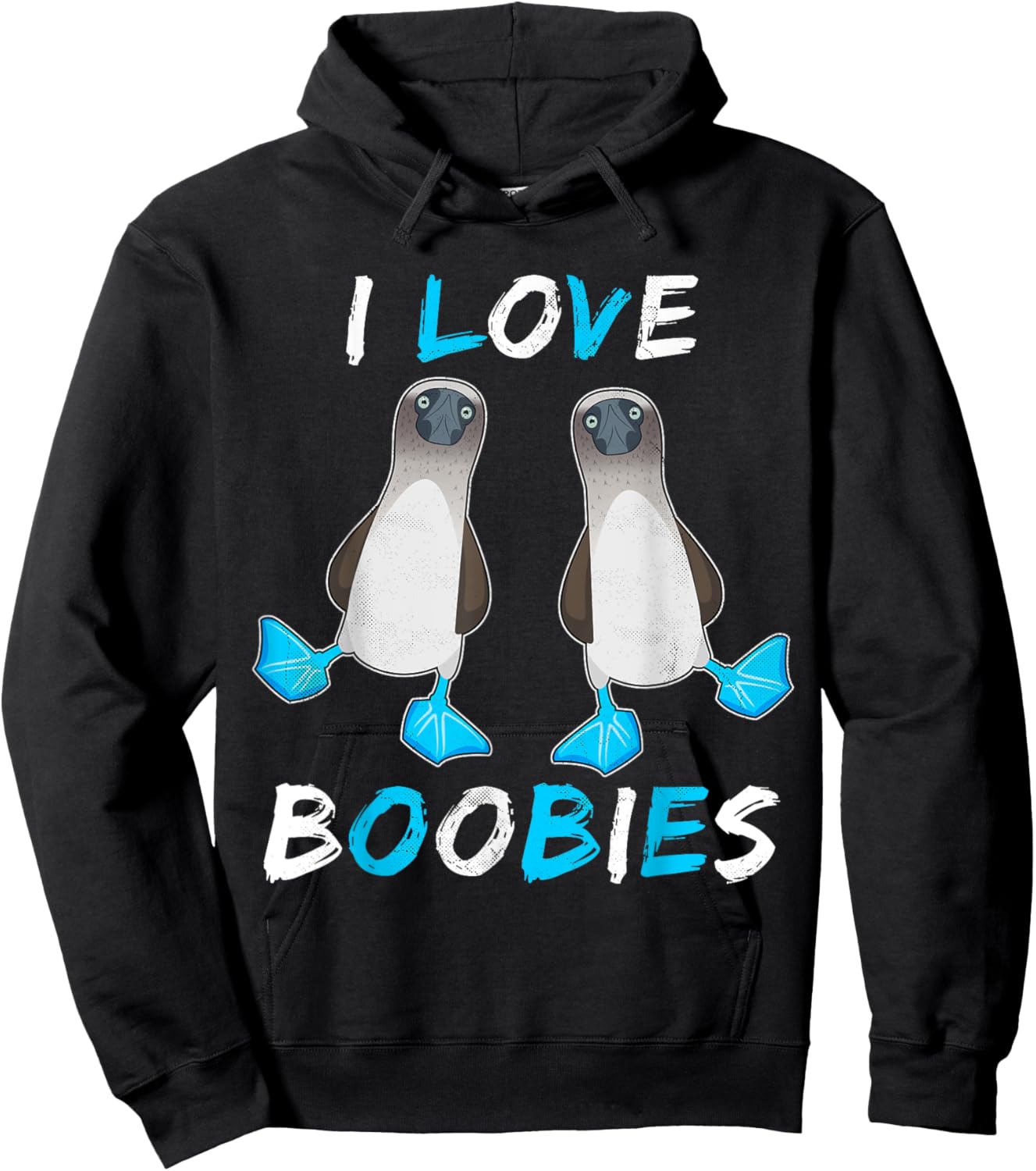I love Boobies - Funny Booby Bird Gift Hoodie - Hoodie | Black
