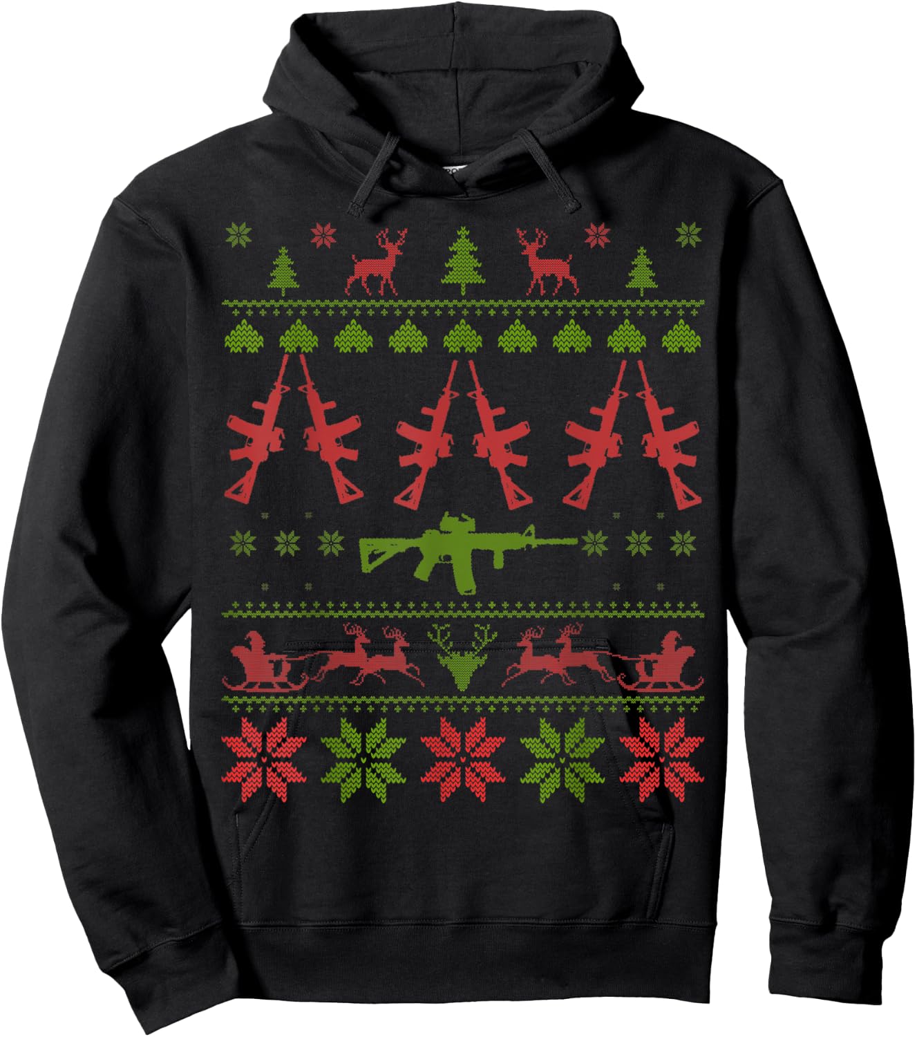 AR15 Ugly Christmas Hoodie - Hoodie | Black