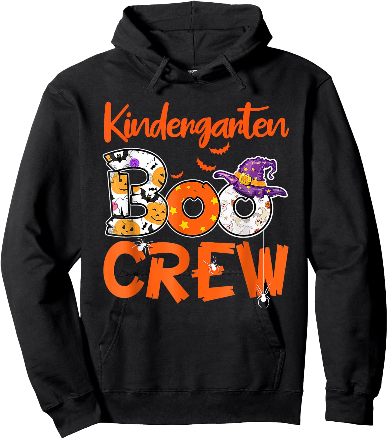 Kindergarten Boo Crew Teachers Students Halloween Costume Women Hoodie - Hoodie | Black