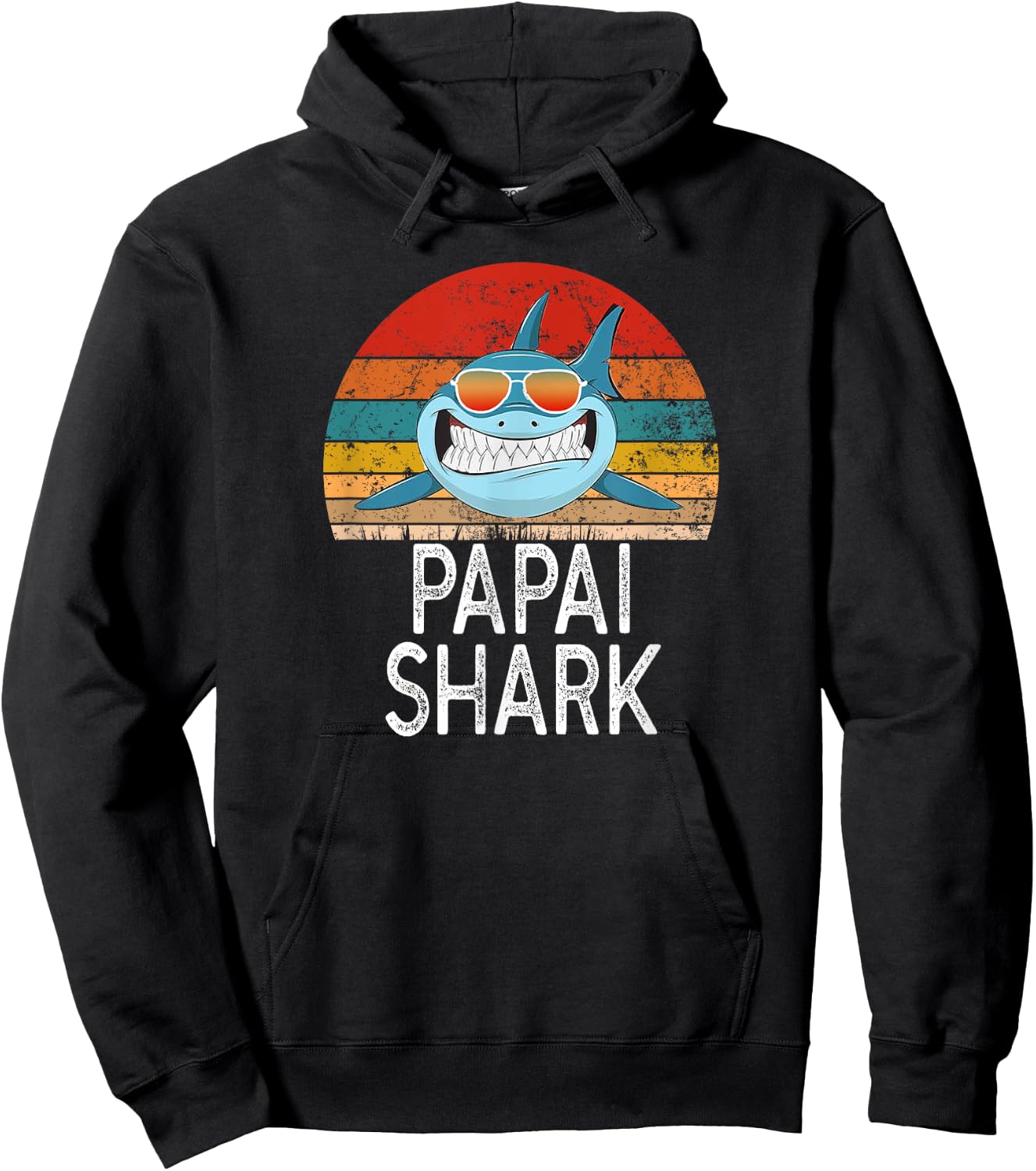 Papai Shark Portuguese Daddy Funny Hoodie - Hoodie | Black
