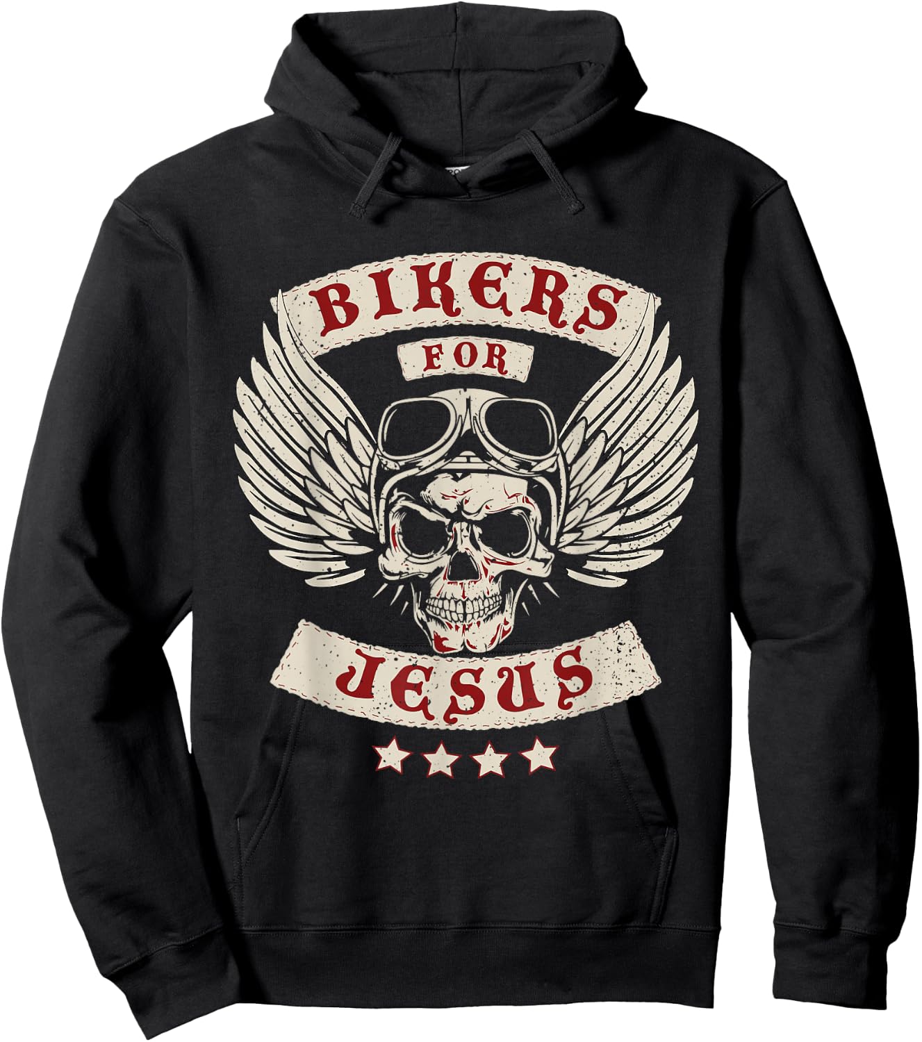 Christian Patch Bikers for Jesus Motorcycle Holy Spirit Hoodie - Hoodie | Black