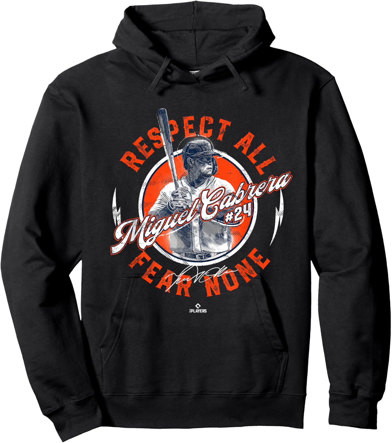 Respect All Fear None Miguel Cabrera Detroit MLBPA Hoodie - Hoodie | Black