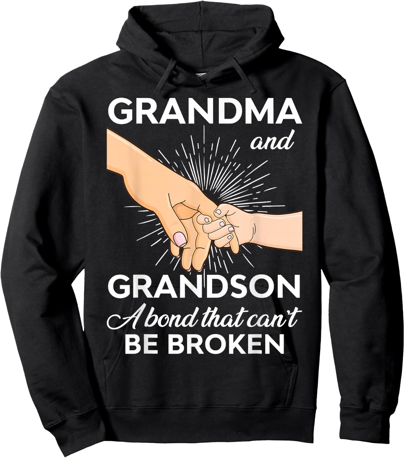 Grandma and Grandson A Bond That Can't Be Broken Hoodie - Hoodie | Black