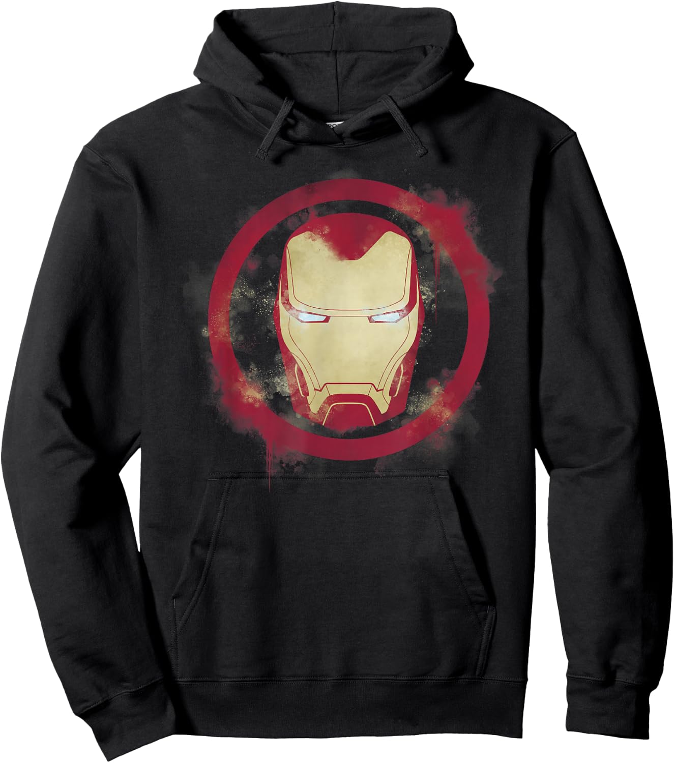 Marvel Avengers Endgame Iron Man Spray Paint Logo Hoodie - Hoodie | Black