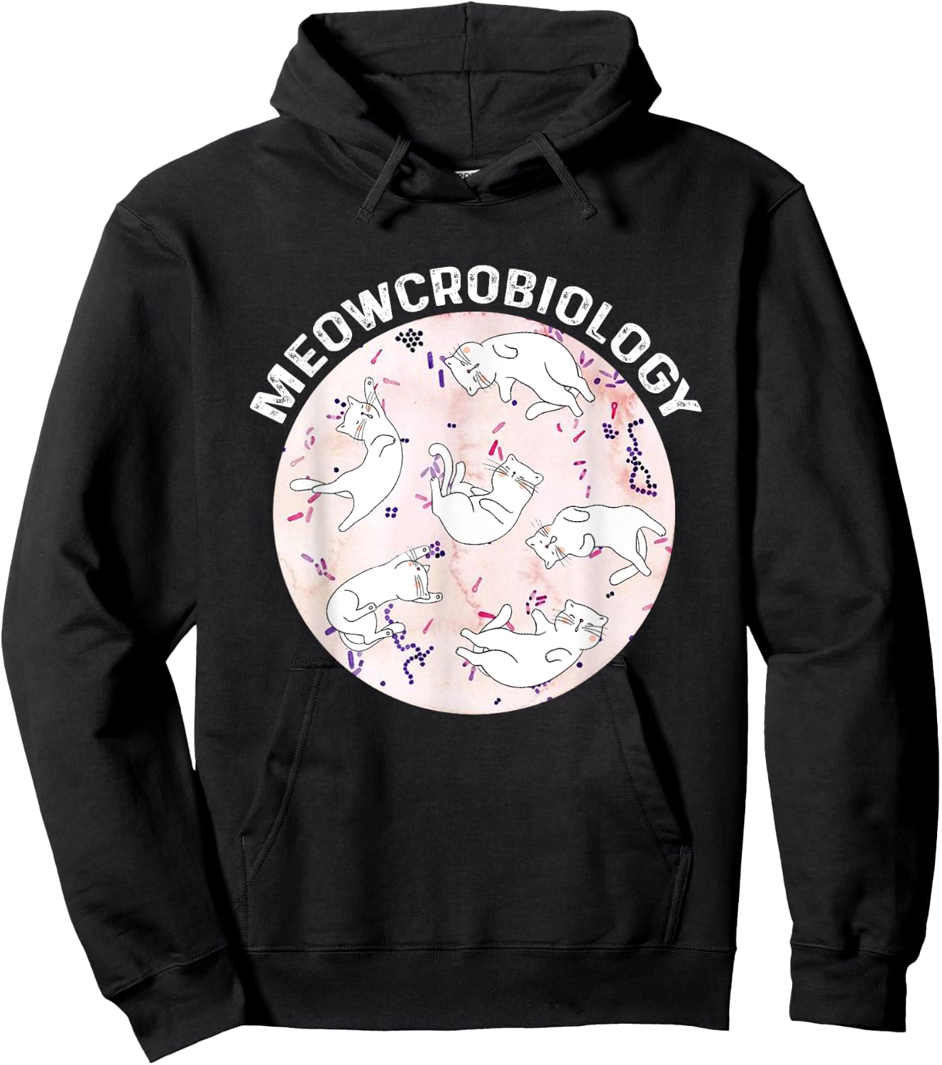 Meowcrobiology Microbiology science Cat Lovers Women Kids Hoodie - Hoodie | Black