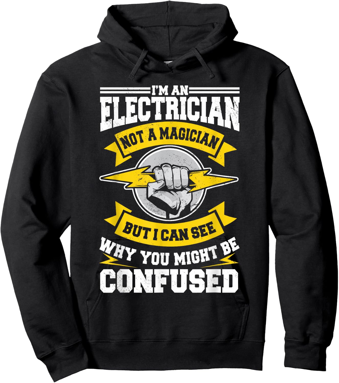 Electrician Magician Electrical Repairman Electronics Tech Hoodie - Hoodie | Black