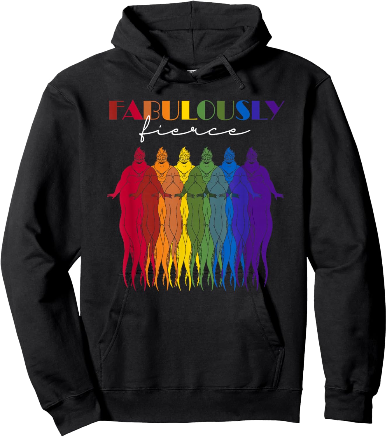 Disney Villains Rainbow Ursula Fabulously Hoodie - Hoodie | Black