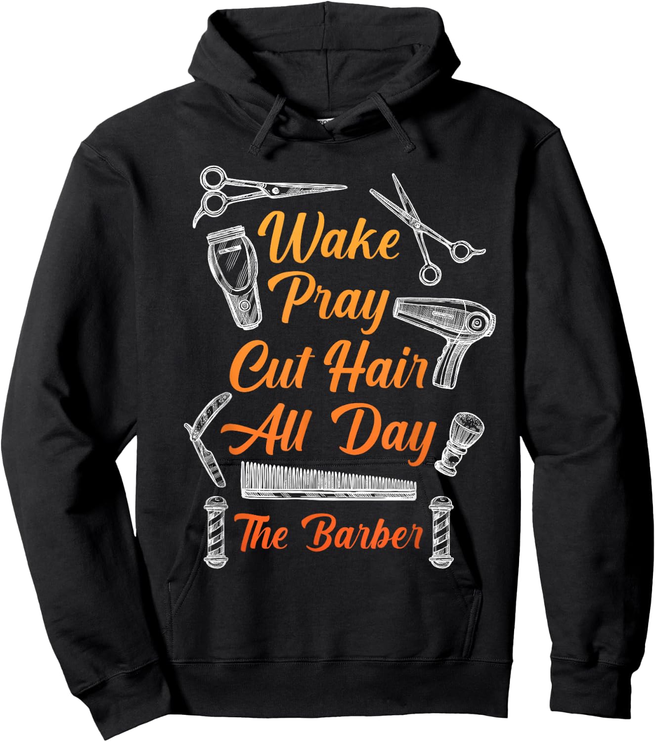 Barbers Christian Hairstylist Prayer hairdresser Hoodie - Hoodie | Black