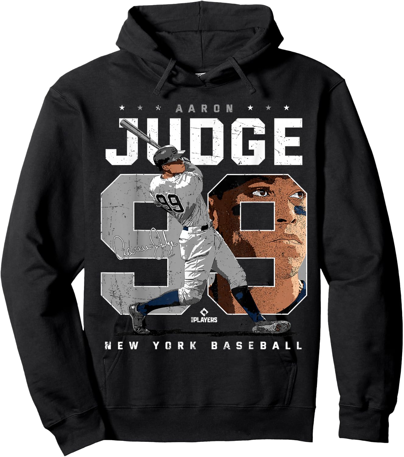 Aaron Judge Number Portrait Baj New York MLBPA Small Hoodie - Hoodie | Black
