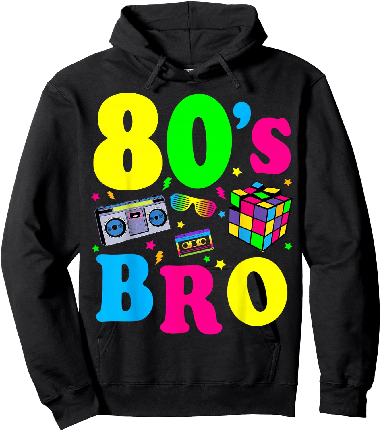 This is My 80s Bro 80's 90's Party Hoodie - Hoodie | Black