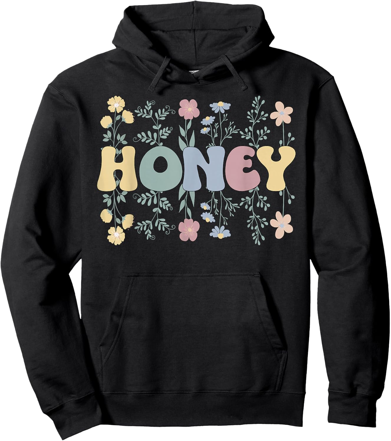 Groovy Honey Grandmother Flowers Honey Grandma Hoodie - Hoodie | Black