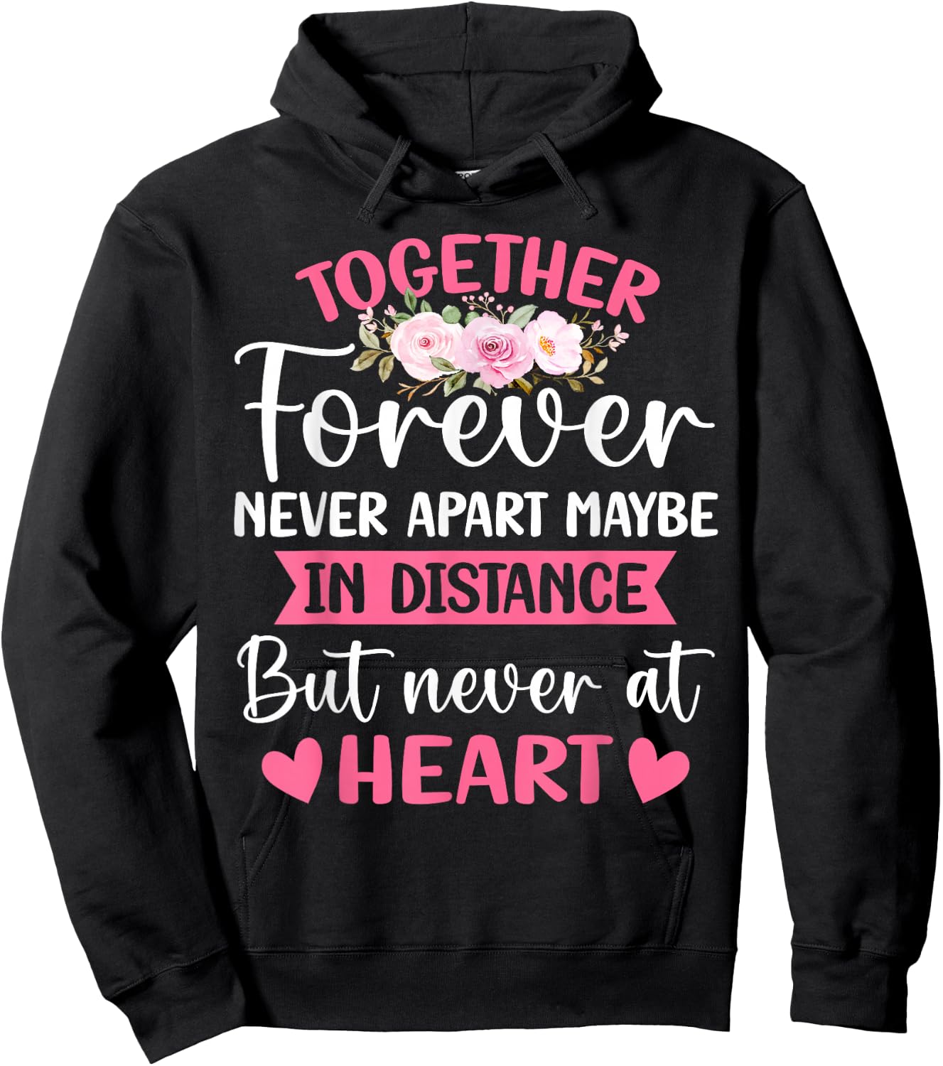 Together Forever Never Apart Husband Wife Couple Anniversary Hoodie - Hoodie | Black