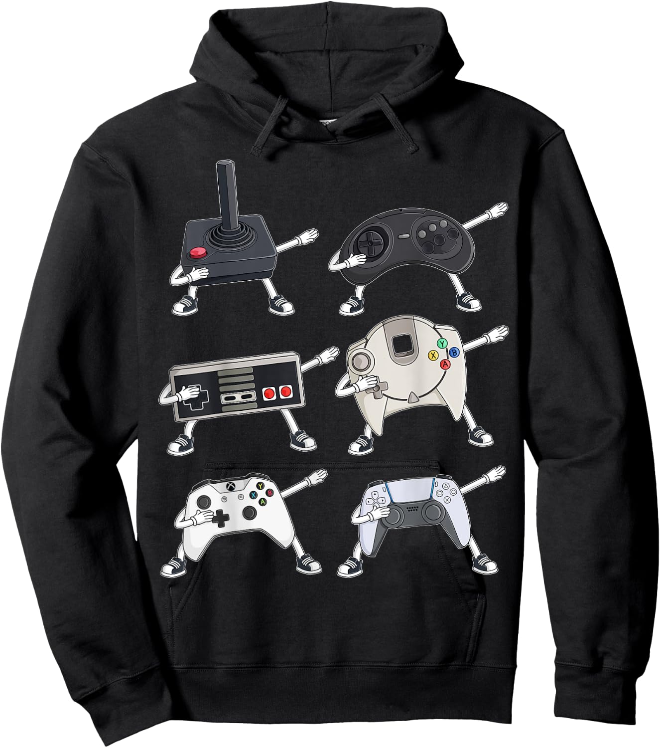Dabbing Video Gamer Controllers Funny Boys Kids Gamer Dab Hoodie - Hoodie | Black