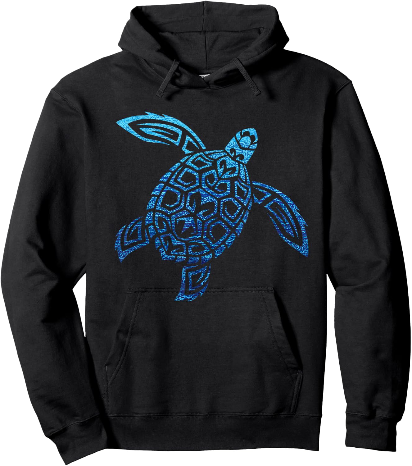 Hawaiian Sea Turtle Tribal Polynesian Pacific Souvenir Hoodie - Hoodie | Black