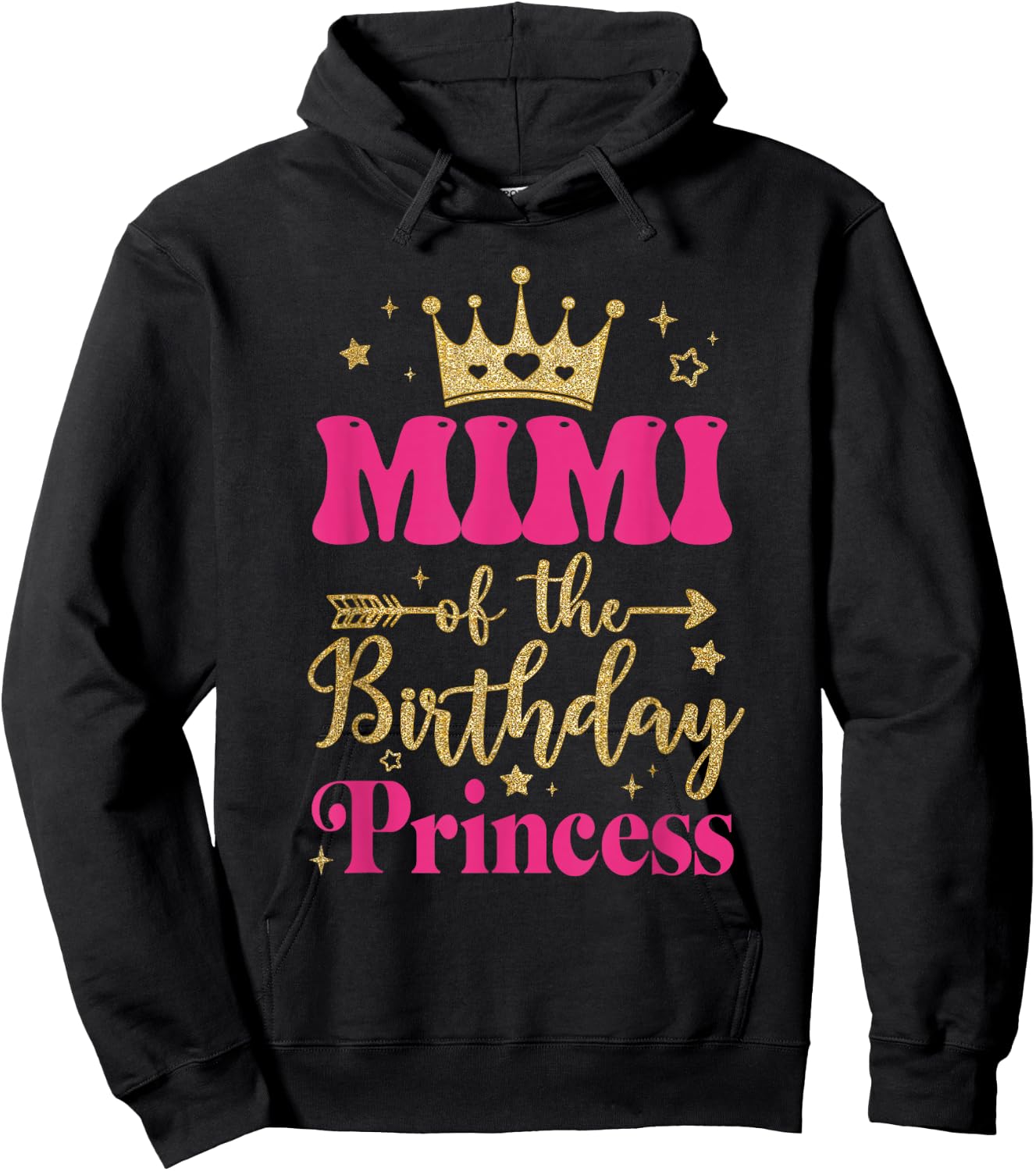 Mimi Of The Birthday For Girl 1st Birthday Princess Girl Hoodie - Hoodie | Black