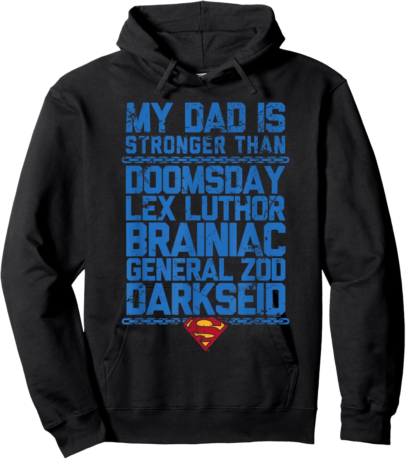 Superman Father's Day My Dad Is Stronger Than Hoodie - Hoodie | Black