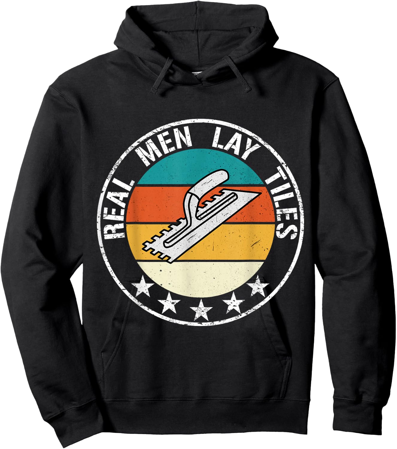 Real Men Lay Tiles Tile Setter Layer Floor Tiler Hoodie - Hoodie | Black