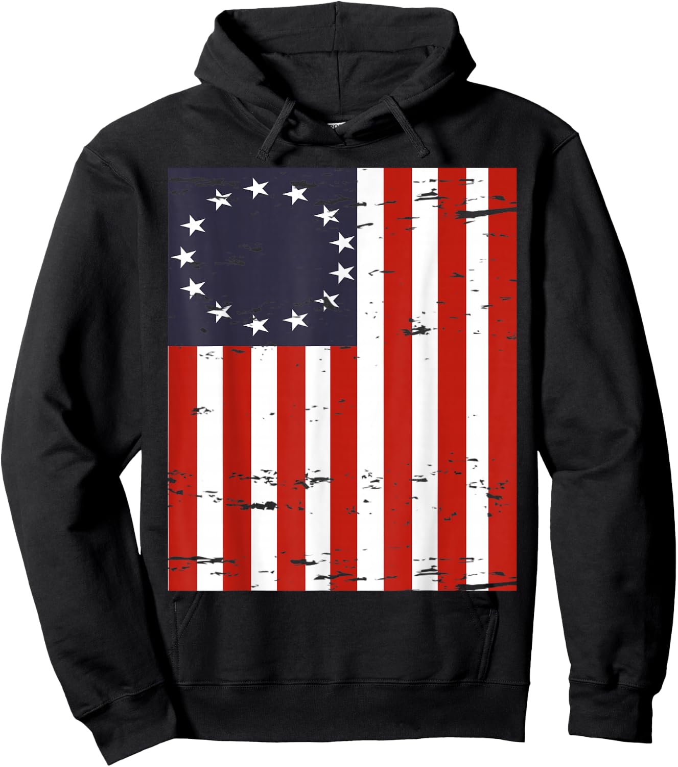 Betsy Ross Flag Hoodie - Hoodie | Black