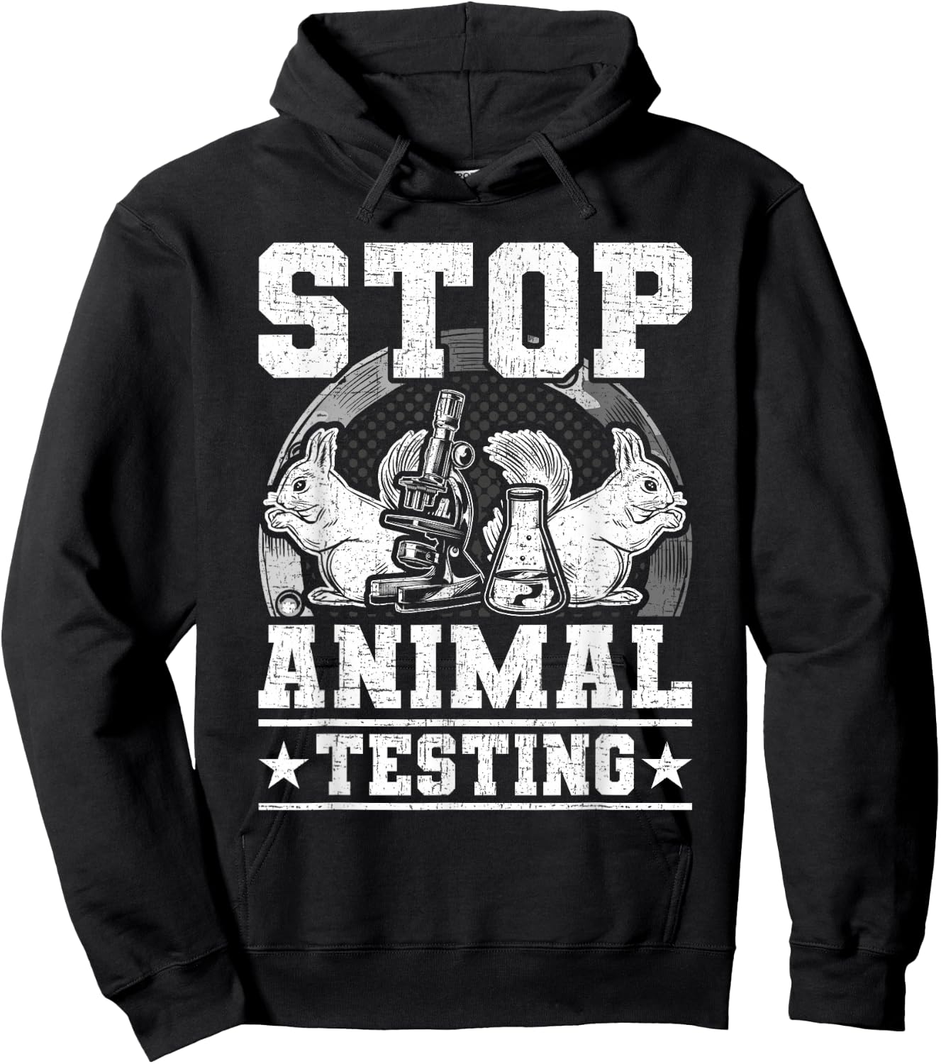 Stop animal testing animal lovers Hoodie - Hoodie | Black